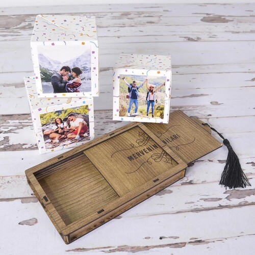 Ahşap Kutulu Patlayan Sürpriz Küpler