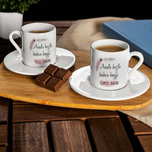 Analı Kızlı Kahve Keyfi Fincan Seti