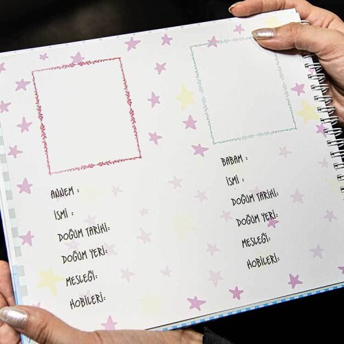 Anneler Günü Hediyesi Önlük, Body ve Anı Defteri - Mavi