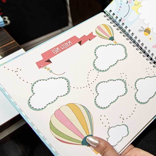 Anneler Günü Hediyesi Önlük, Body ve Anı Defteri - Mavi