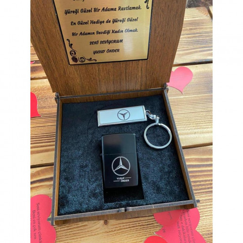 Araç Plakalı Çakmak Anahtarlık Seti