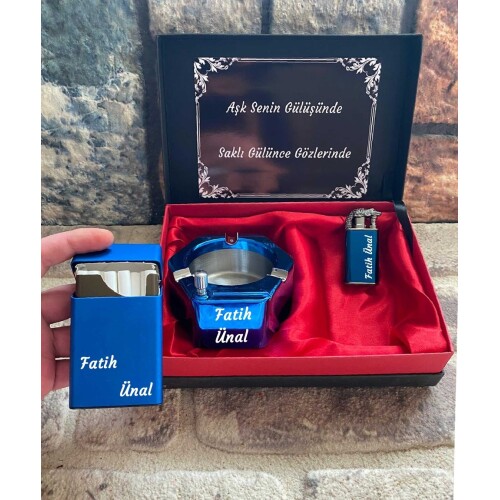 Erkeğe Hediye Mavi Set