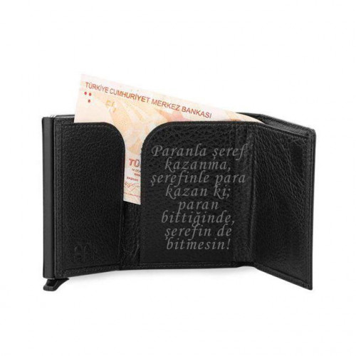 İsme Özel Mekanizmalı Kartvizitlik Cüzdan