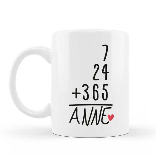 Kişiye Özel 7/24 Anne Kupa Bardak