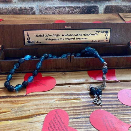 Kişiye Özel Ahşap Kutulu Tespih - 5 Renk Seçeneği