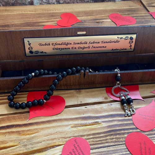 Kişiye Özel Ahşap Kutulu Tespih - 5 Renk Seçeneği