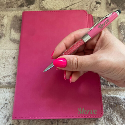 Kişiye Özel Barbie Defter Kalem Kupa ve Ayna Seti