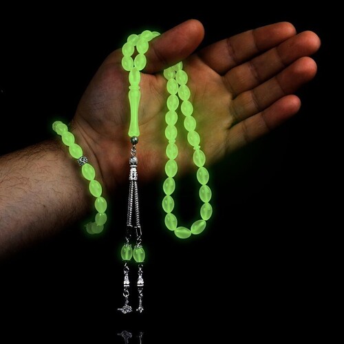 Kişiye Özel Çakmak ve Karanlıkta Parlayan Tespih Seti