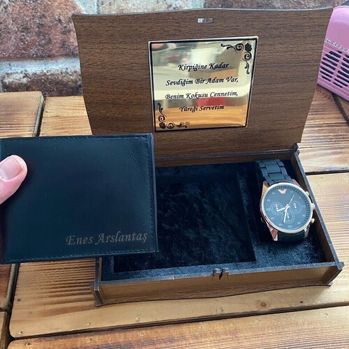 Kişiye Özel Cüzdan ve Kol Saati Seti