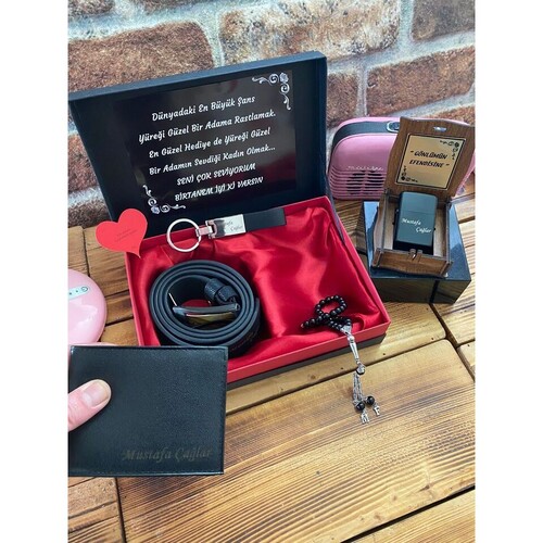 Kişiye Özel Cüzdanlı Hediye Seti