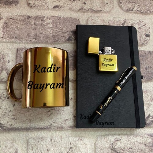 Kişiye Özel Gold Kupalı Hediye Seti