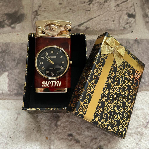 Kişiye Özel Saatli Lüx Çakmak