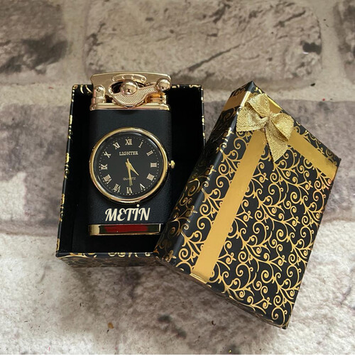 Kişiye Özel Saatli Lüx Çakmak