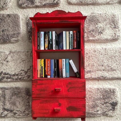 Öğretmene Hediye Minyatür Ahşap Kütüphane