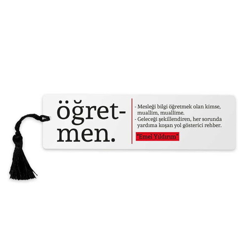 Öğretmene Özel Kitap Ayracı