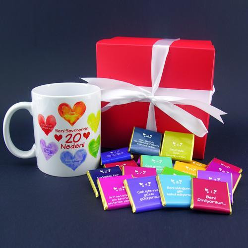 Seni Bu Yüzden Çok Seviyorum Çikolata ve Kupa Bardak Seti