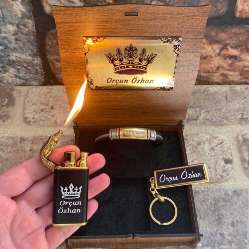 Sevgiliye Hediye Timsah Çakmak Seti