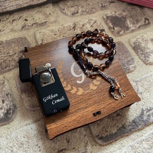 Seviliye Hediye Toz Kehribar Çift Yönlü Çakmak