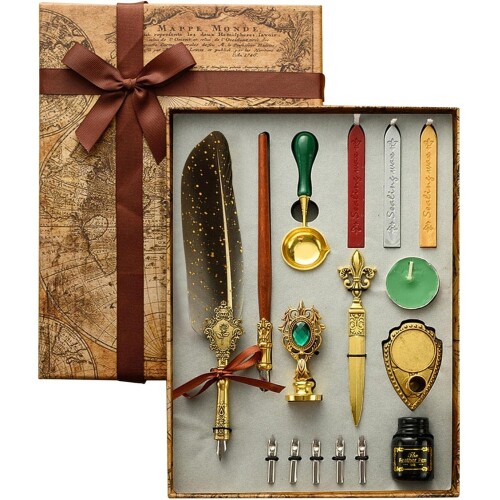 Tüylü Kaligrafi Kalem ve Mühür Seti