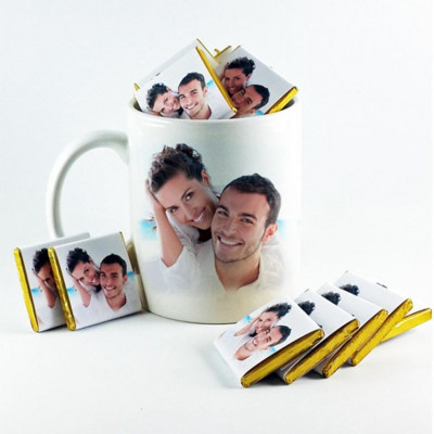 Fotoğraf Baskılı Kupa Bardak ve Çikolata Seti