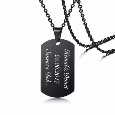 Kişiye Özel Paslanmaz Çelik Asker Künyesi