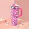 Pembe Leopar Desenli 1.2 Litre Termos Bardak 40 oz